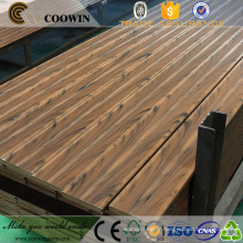 Groove surface anti-dérapant anti-uv installation facile bois composite en plastique (wpc) pont de la marina